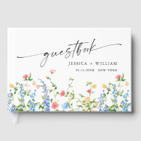 Watercolor Meadow Wildflower Bohemian Wedding