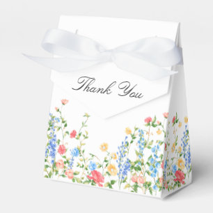 Watercolor Meadow Wildflower Boho Bridal Shower Favour Box