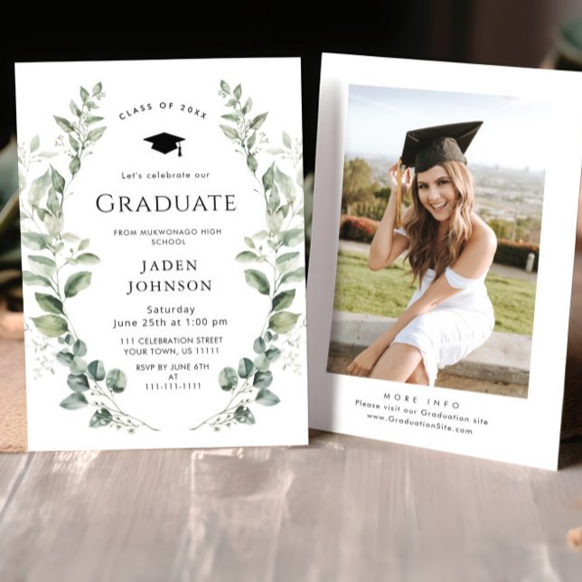 Watercolor Meadow Wildflower Boho Graduation Party Invitation (Creator Uploaded)
