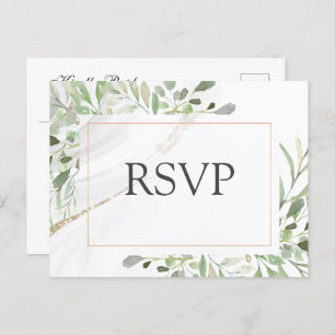 Watercolor Meal Choice RSVP Postcard