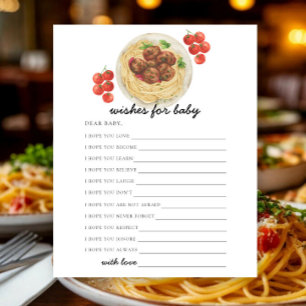 Watercolor Meatballs Wishes for baby