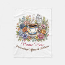 Watercolor Medical Coffee Floral Personalised Name