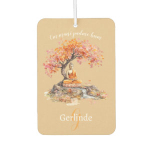 Watercolor Meditating Buddha Personalized Car Air Freshener