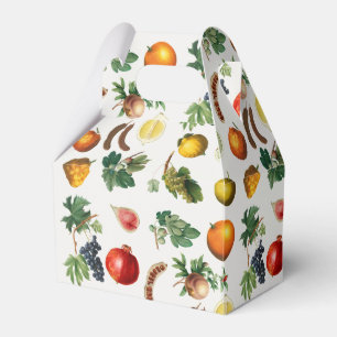 Watercolor Mediterranean Fruit Pattern Favour Box