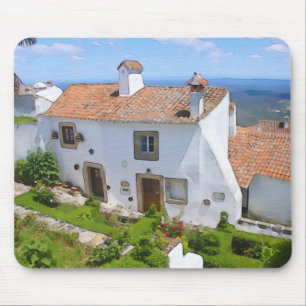 Watercolor Mediterranean house Mouse Pad