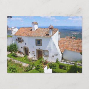 Watercolor Mediterranean house Postcard