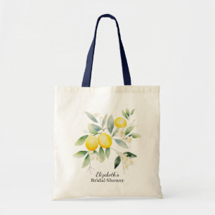 Watercolor Mediterranean Lemon Tote Bag