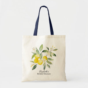 Watercolor Mediterranean Lemon Tote Bag