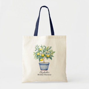Watercolor Mediterranean Lemon Tote Bag