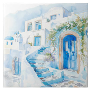 Watercolor Mediterranean Tile