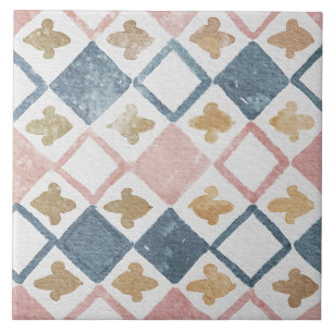 Watercolor Mediterranean Tile 