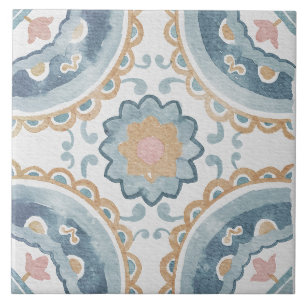 Watercolor Mediterranean Tile 