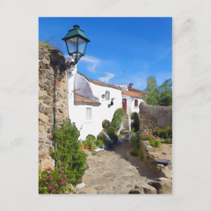 Watercolor Mediterranean village Postcard