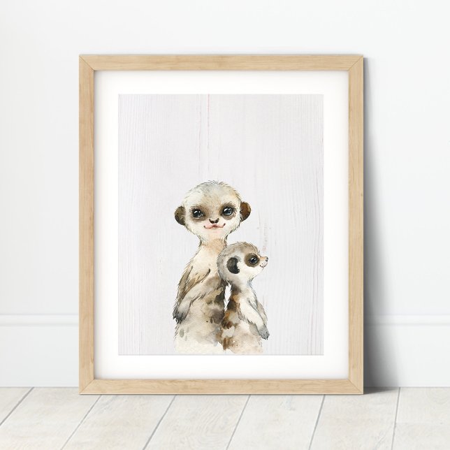 Watercolor Meerkat Nursery Art Print (Creator Uploaded)