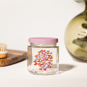 Watercolor melting hearts - retro palette