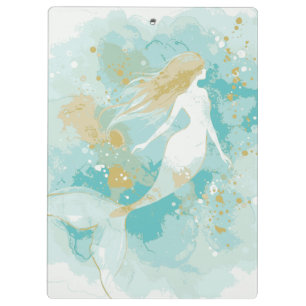 Watercolor Mermaid Personal Clipboard
