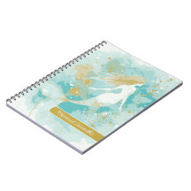 Watercolor Mermaid Personal Spiral Notebook