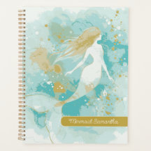 Watercolor Mermaid Personal Spiral Planner