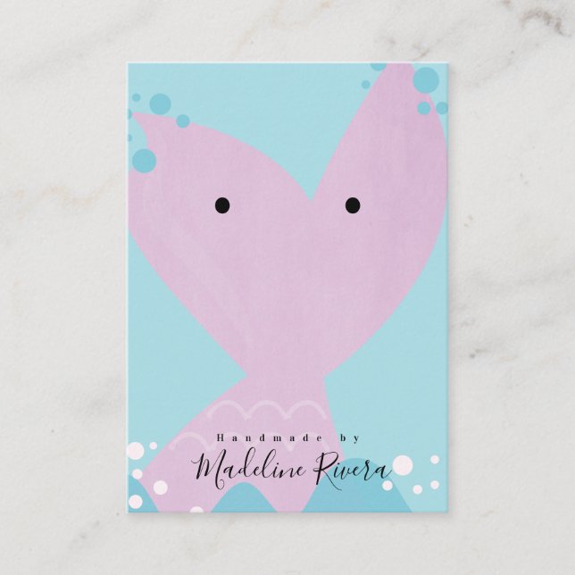 Watercolor Mermaids Artisan Earring Display Cards (Front)