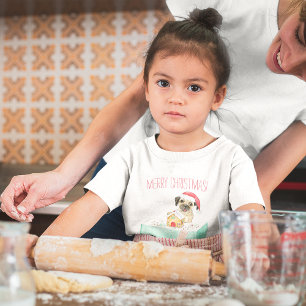 Watercolor Merry Christmas French Bulldog T-Shirt