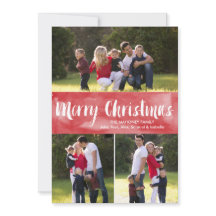 Watercolor Merry Christmas | Holiday Photo Card