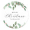 Watercolor Merry Christmas Label