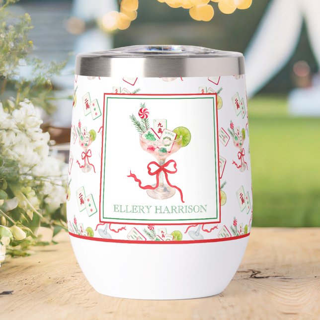 Watercolor Merry Mahjong Christmas Cocktail Party (Creator Uploaded)