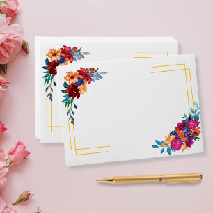 Watercolor Mexican Fiesta Floral Wedding Envelope