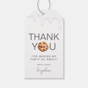 Watercolor Milk And Cookies Birthday Thank You Gift Tags
