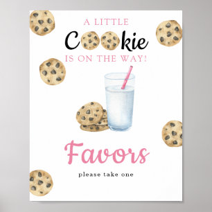 Watercolor milk baby shower - Favours Poster