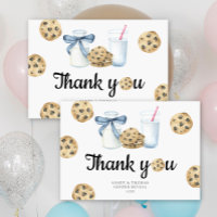 Watercolor Milk & Cookies Thank you gender reveal