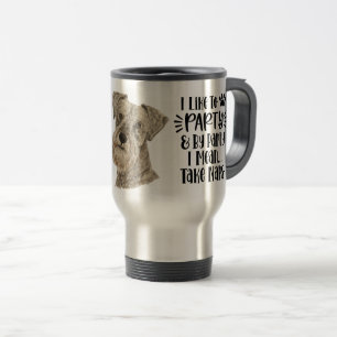 Watercolor Miniature Schnauzer funny dog quote Travel Mug