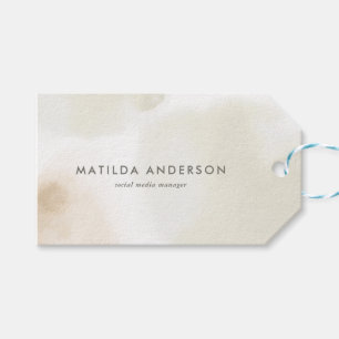 Watercolor minimal abstract natural elegant simple gift tags