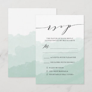 Watercolor Mist Wedding RSVP Card