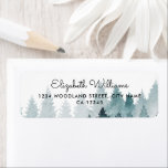 Watercolor Misty Forest Return Address Label<br><div class="desc">Watercolor misty forest baby shower return address labels.</div>