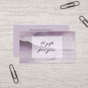 Watercolor misty morning mountain gift certificate
