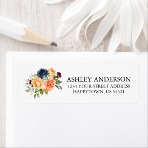 Watercolor Mixed Floral Greenery Return Address