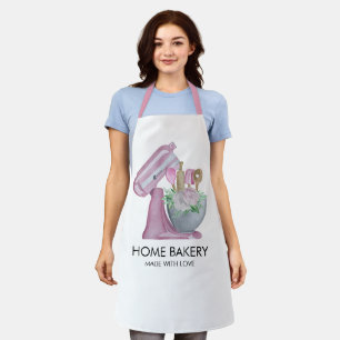 Watercolor Mixer and Flowers Apron