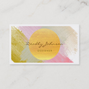 Watercolor Modern Abstract Elegant Cool Artist Business Card