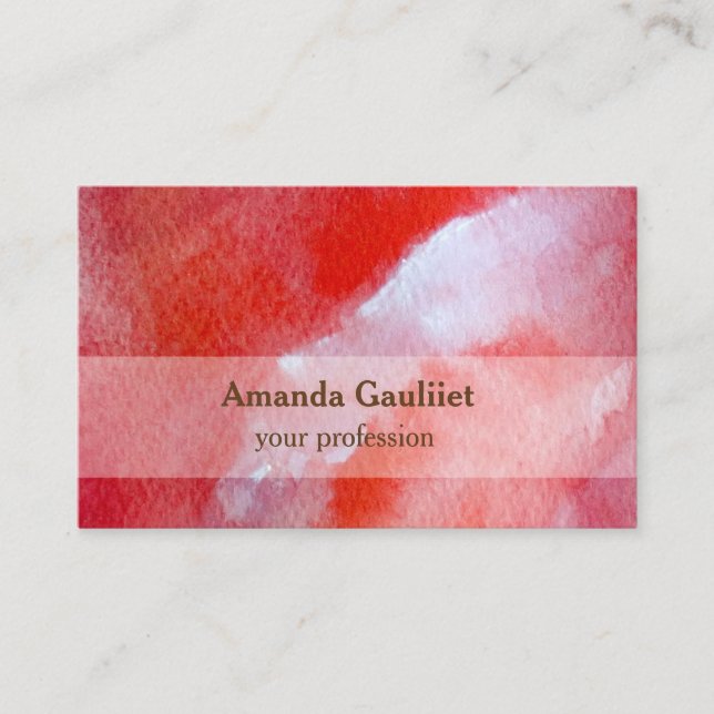 Watercolor Modern Business Card (Front)