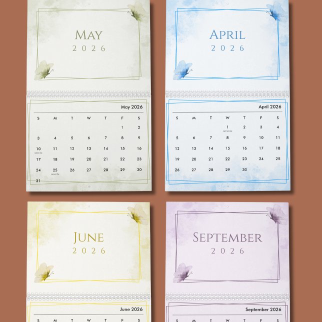 Watercolor Modern Butterfly Aesthetic Calendar (Creator Uploaded)