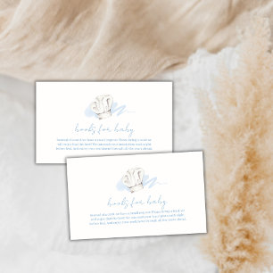 Watercolor Modern Little Chef Books Baby Shower Enclosure Card