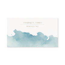Watercolor Modern Minimalist Aqua Spa