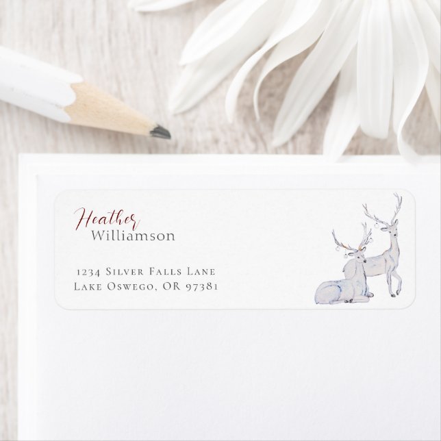 Watercolor Modern Minimalist Reindeer Christmas (Insitu)