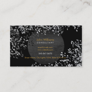 Watercolor Modern Nature Paints Black and White Business Card