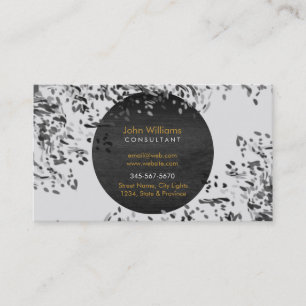 Watercolor Modern Nature Paints Black and White Business Card