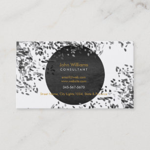 Watercolor Modern Nature Paints Black and White Business Card