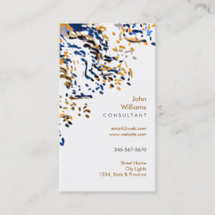 Watercolor Modern Nature Paints Brushstrokes Business Card
