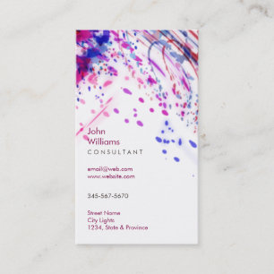 Watercolor Modern Nature Paints Brushstrokes Business Card