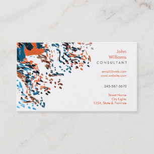 Watercolor Modern Nature Paints Brushstrokes Business Card